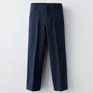 Zara Boys Plaid Suit Pants, Size 13-14